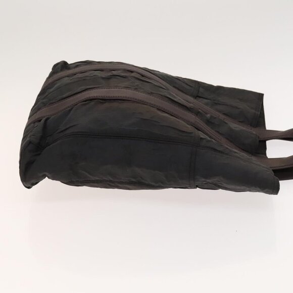 HERMES Acapulco Cabas MM Tote Bag Nylon Brown Auth - Picture 12 of 15